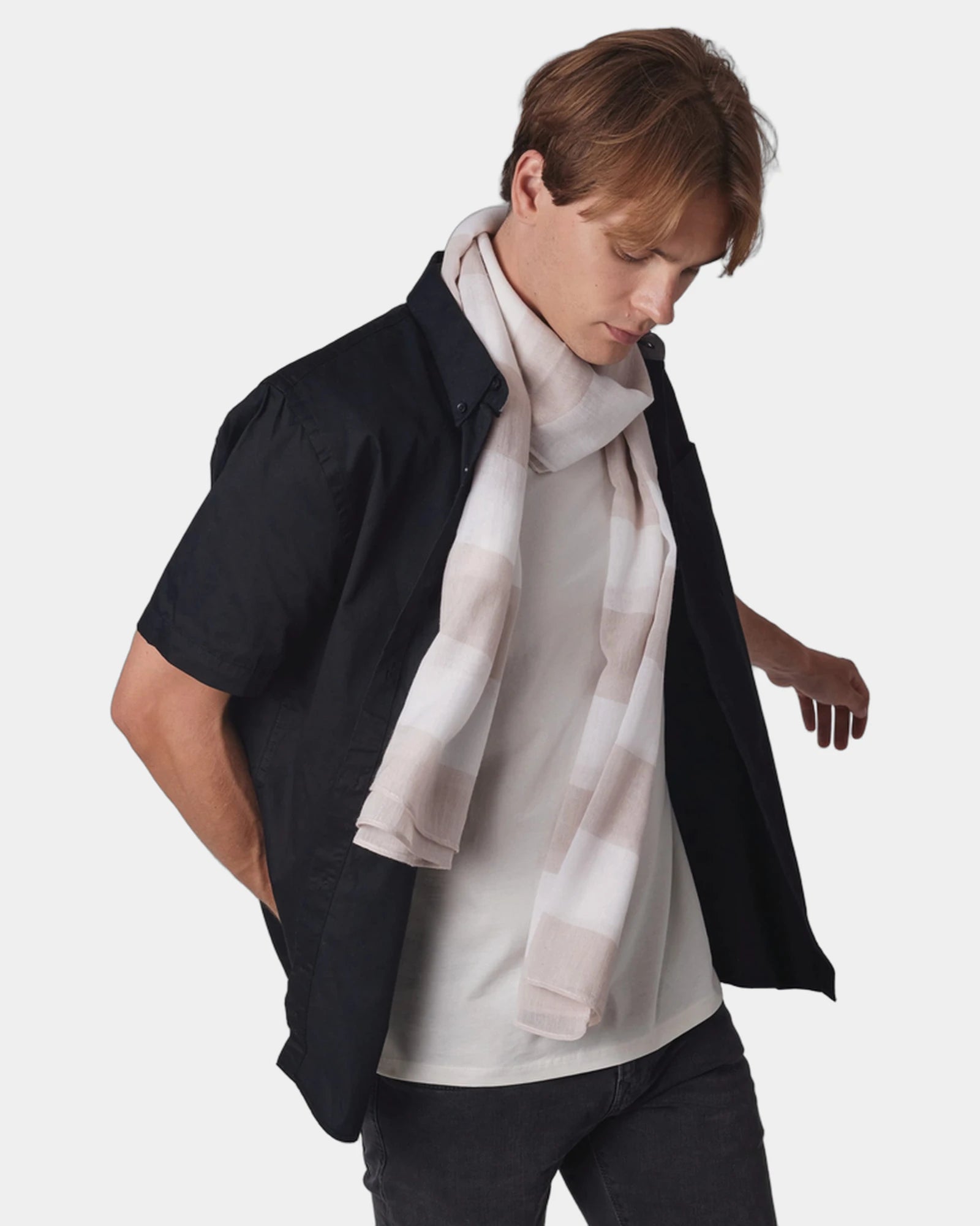 Schal Baumwolle gestreift 55g/m² zum Personalisieren - 2
