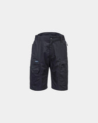 Bermuda Ripstop KX3 zum Personalisieren - Schwarz-Himmelblau