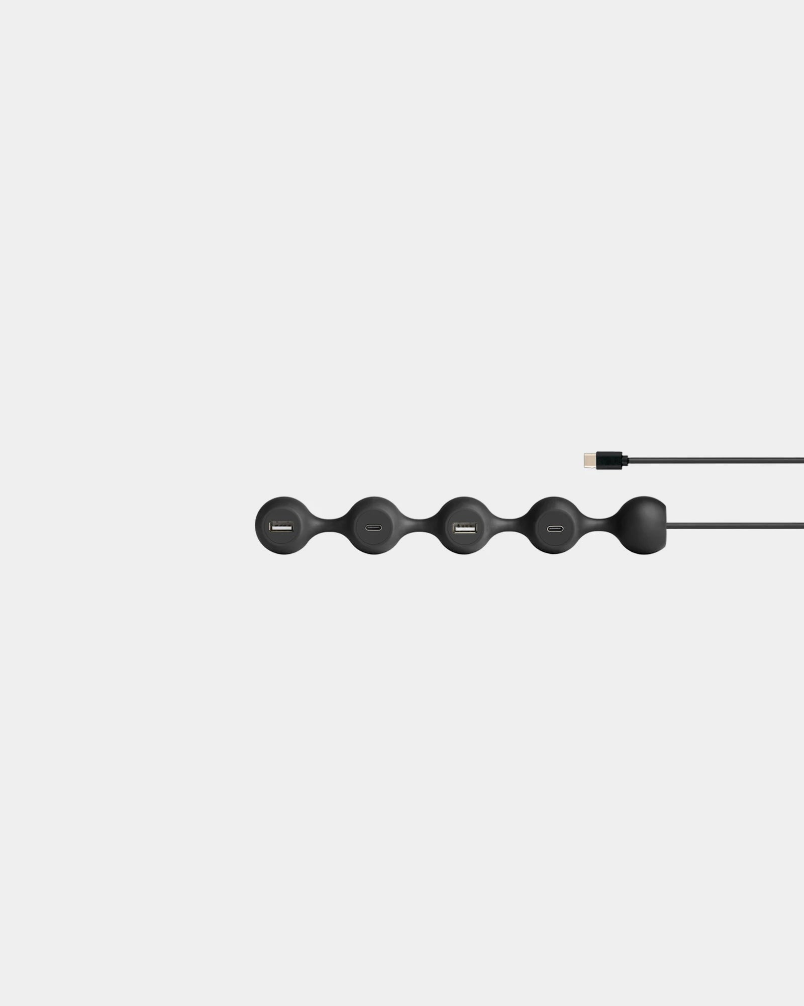 Peas Hub-C USB-C Hub Lexon zum Personalisieren - Schwarz