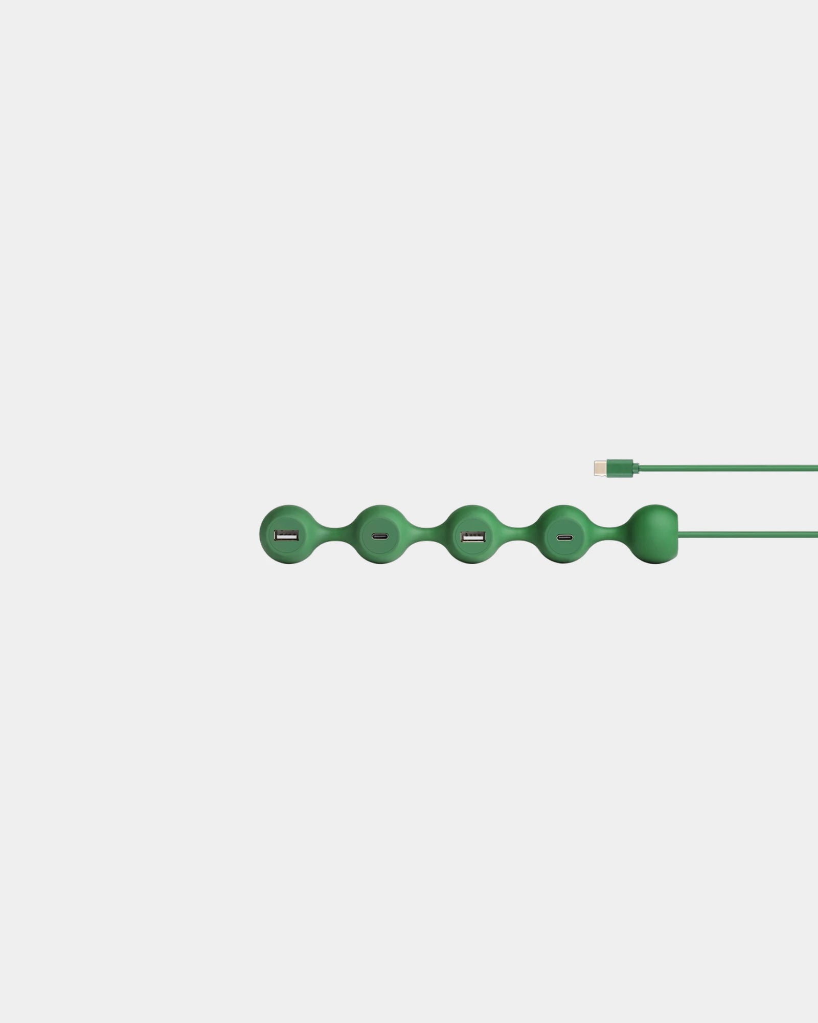 Peas Hub-C USB-C Hub Lexon zum Personalisieren - Dunkelgrün