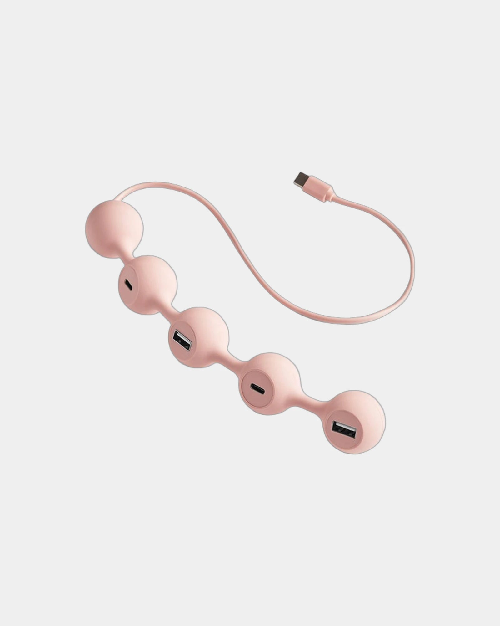 Peas Hub-C USB-C Hub Lexon zum Personalisieren - Hellrosa