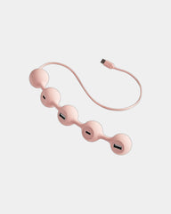 Peas Hub-C USB-C Hub Lexon zum Personalisieren - Hellrosa