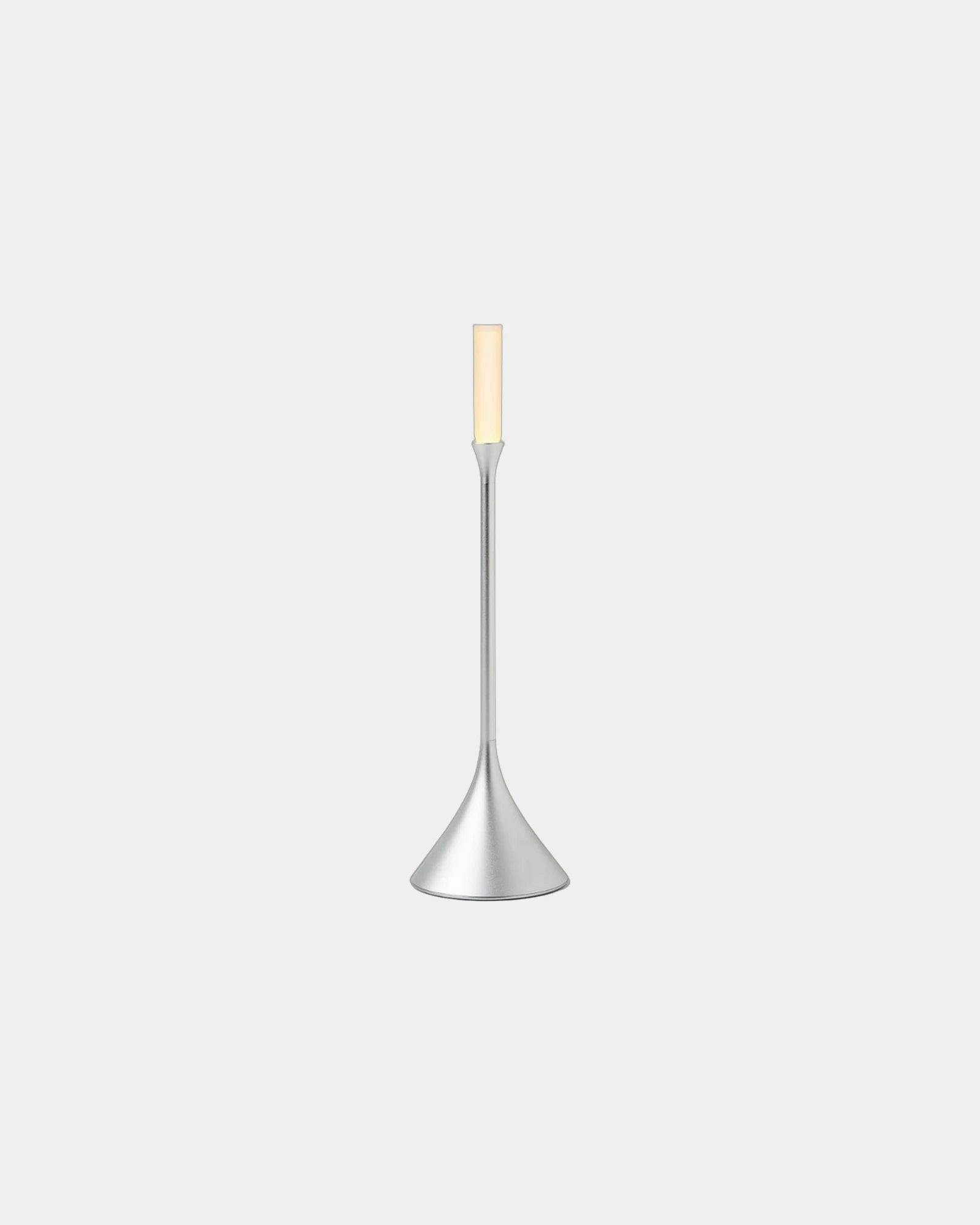 LED-Lampe Aluminium Lexon Steli Candle zum Personalisieren - Poliertes Aluminium