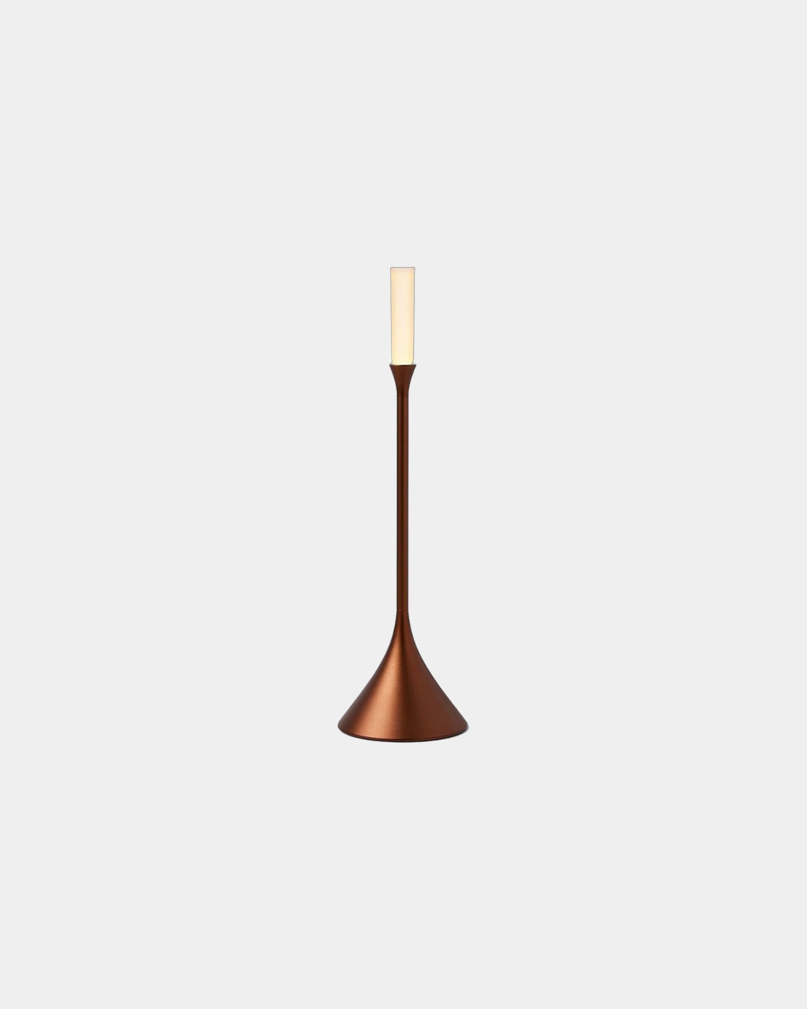 LED-Lampe Aluminium Lexon Steli Candle zum Personalisieren - Bronze