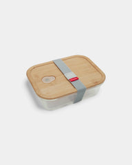 Personalisierbare Lunchbox aus Glas und Bambus - 1