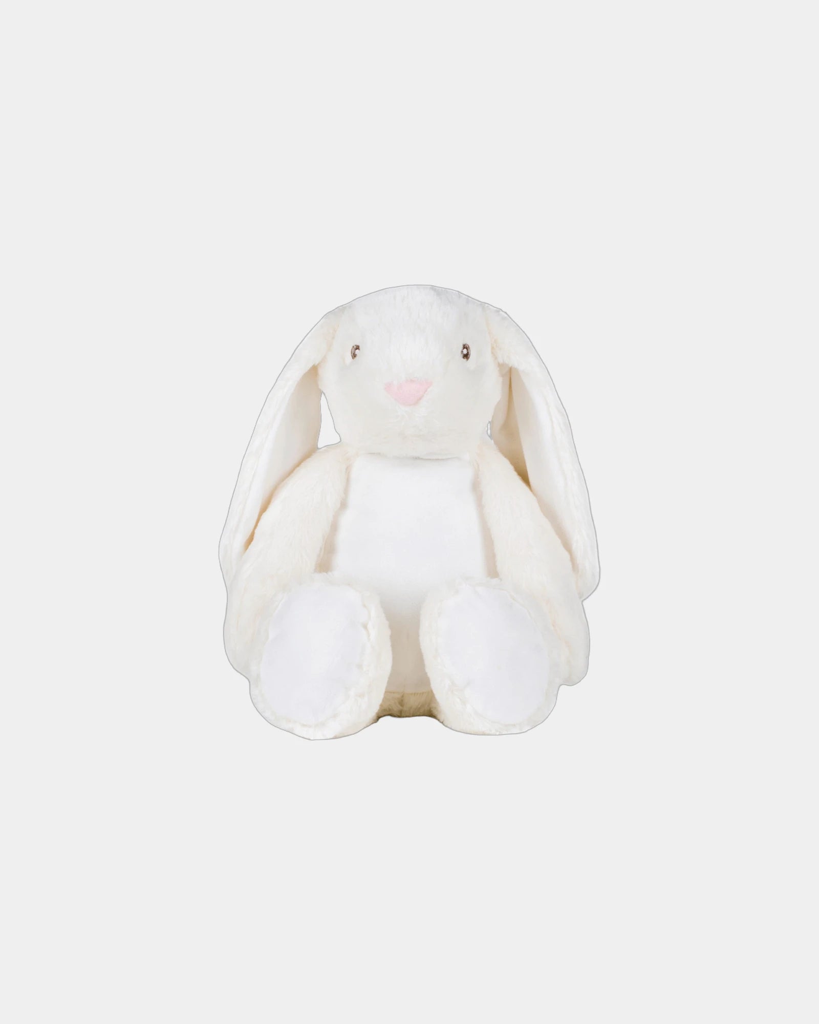 Kuscheltier Hase mit Reißverschluss 45 cm zum Personalisieren - Creme