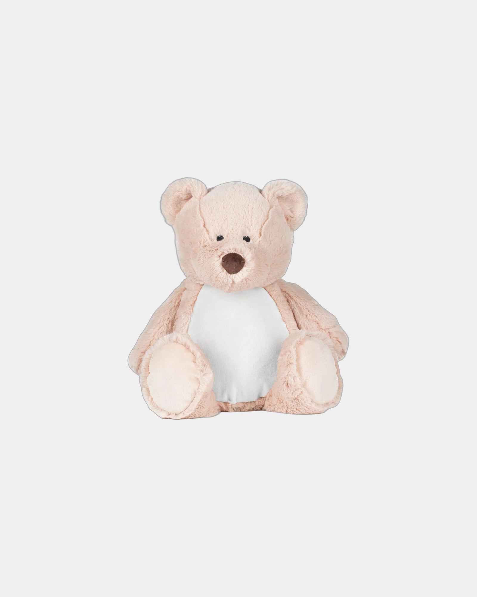 Plüschtier mit Reißverschluss 45 cm zum Personalisieren - Mittelbraun