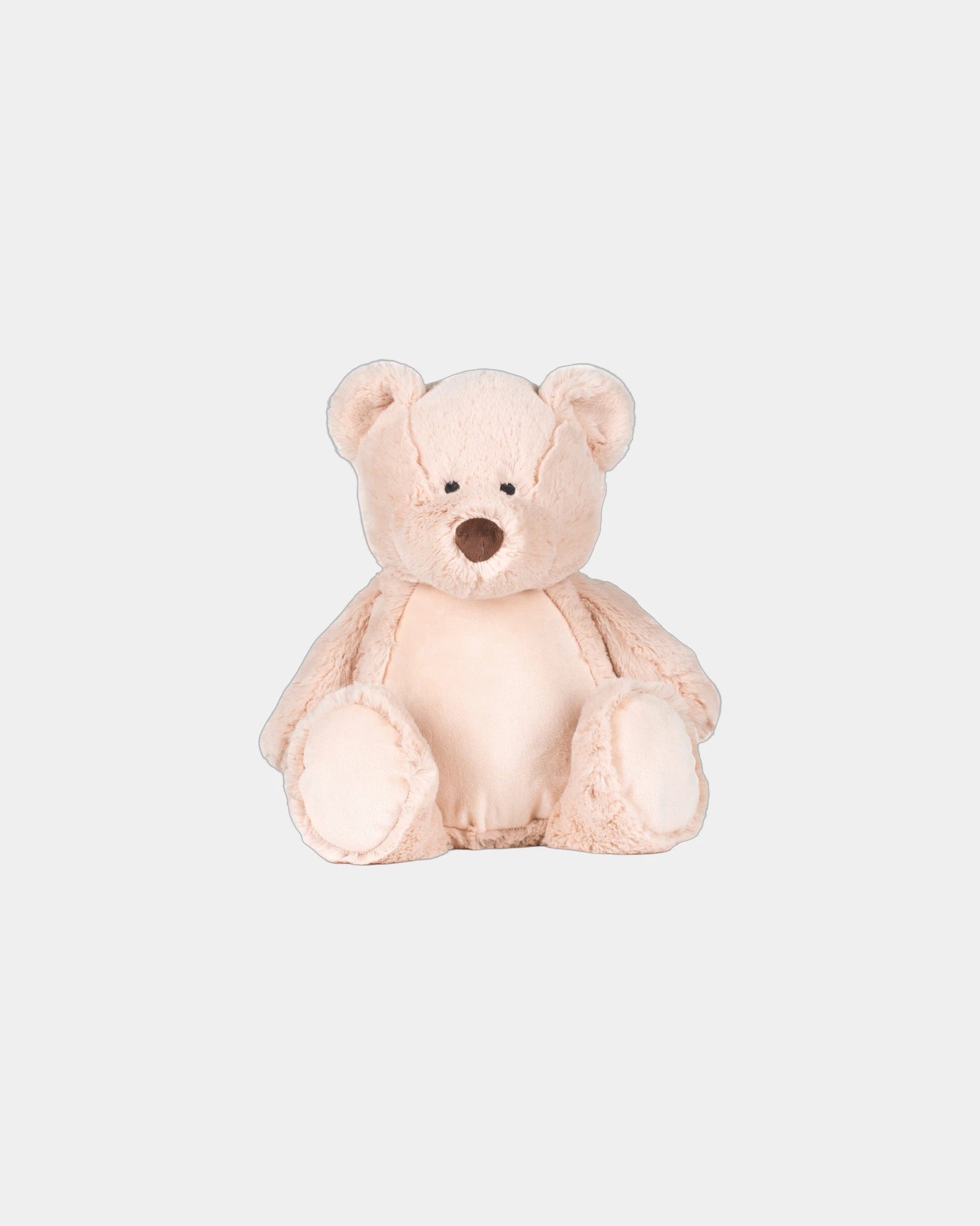 Plüschtier mit Reißverschluss 45 cm zum Personalisieren - Mittelbraun