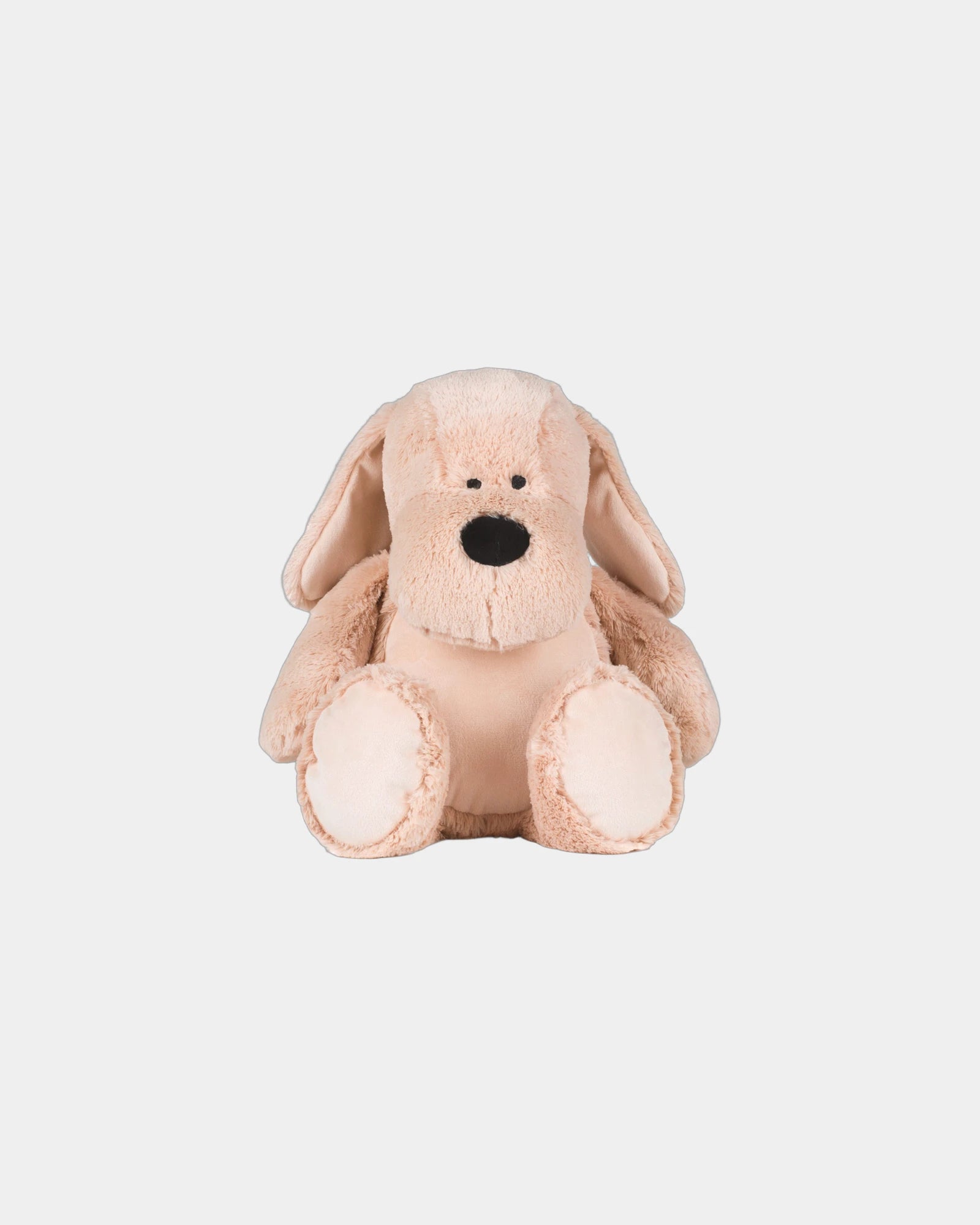 Kuscheltier Hund mit Reißverschluss zum Personalisieren - Mittelbraun