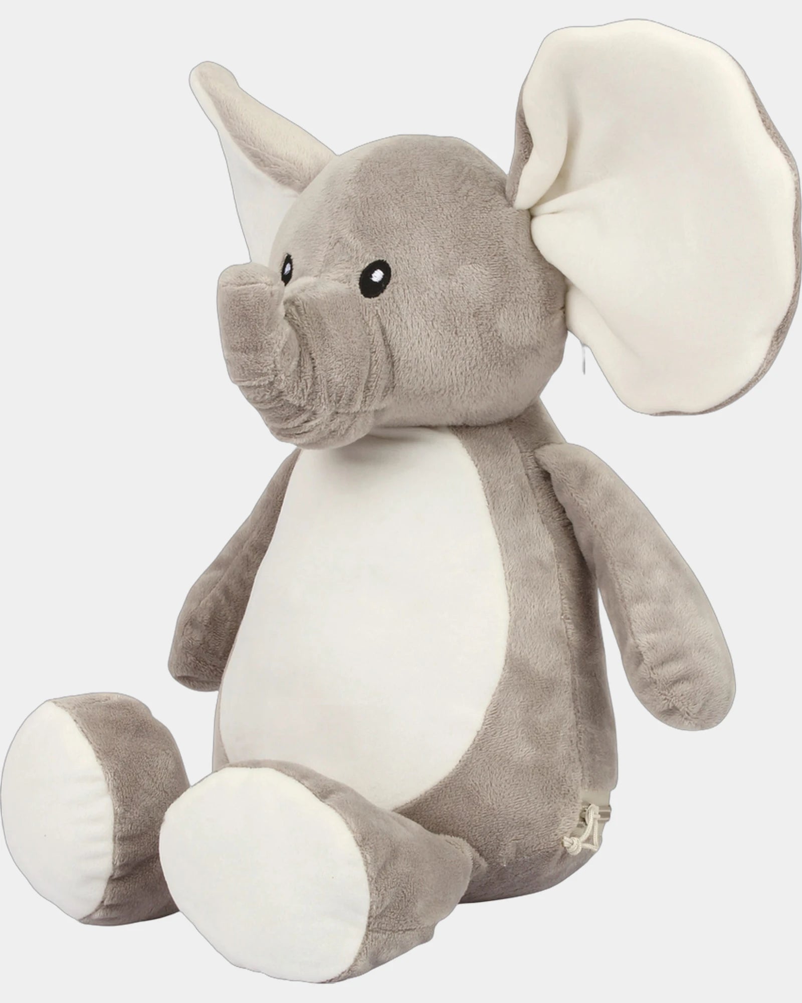 Kuscheltier Elefant mit Reißverschluss zum Personalisieren - 1