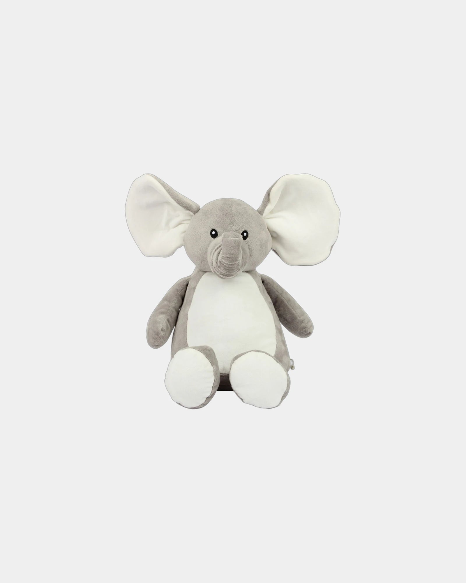 Kuscheltier Elefant mit Reißverschluss zum Personalisieren - Grau