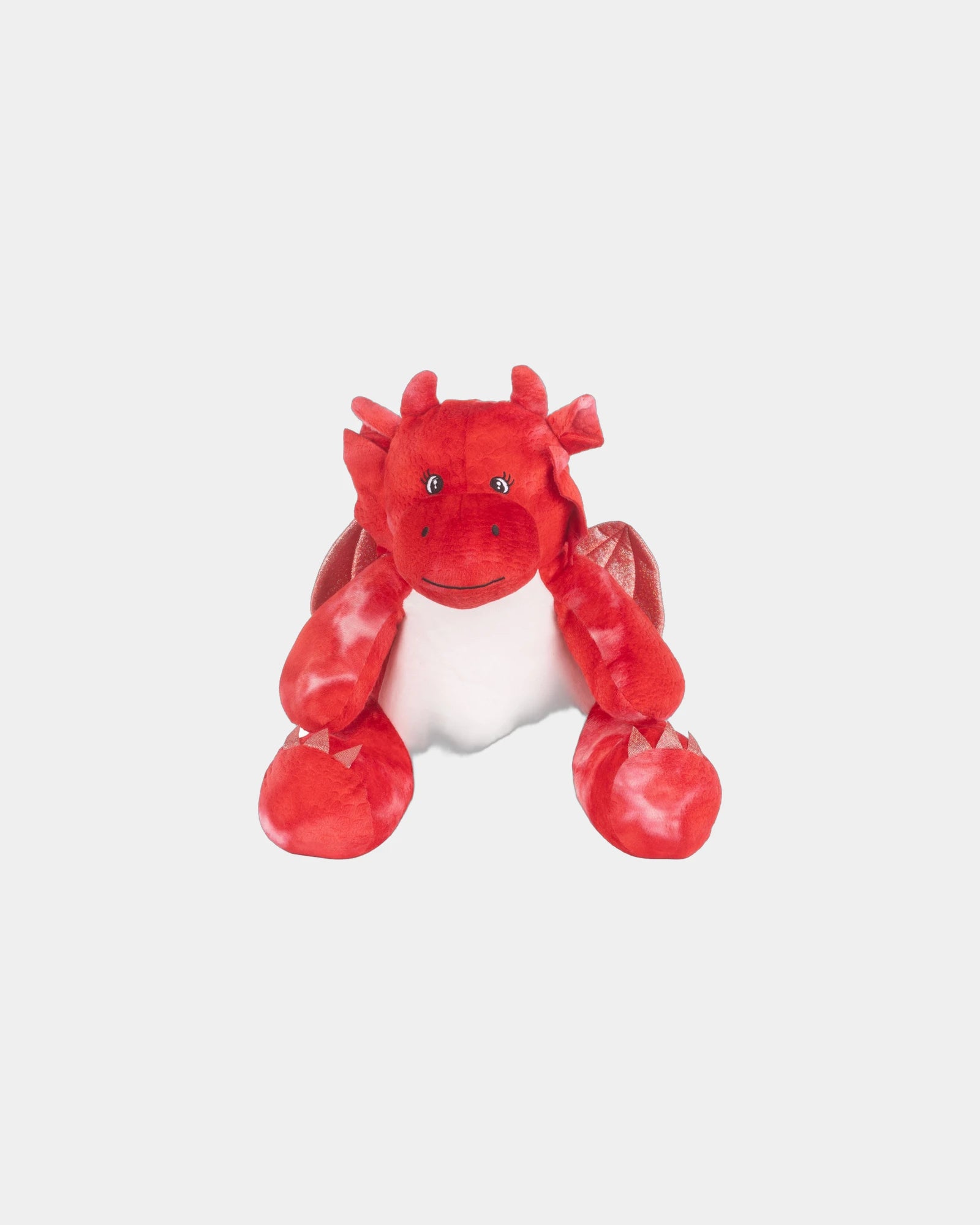 Plüschtier Drache 39 cm mit Reißverschluss zum Personalisieren - Rot