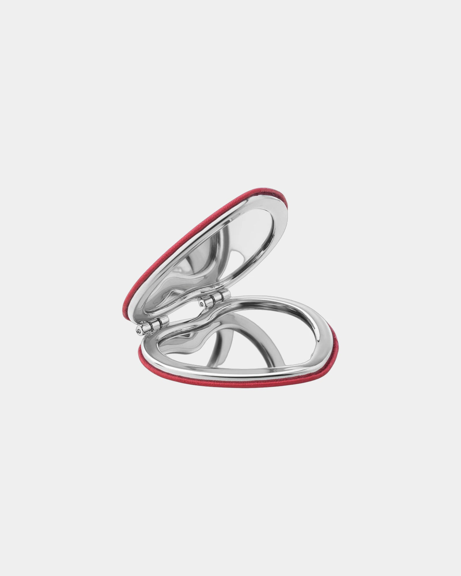 Taschenspiegel Herzform PU magnetisch zum Personalisieren - Rot