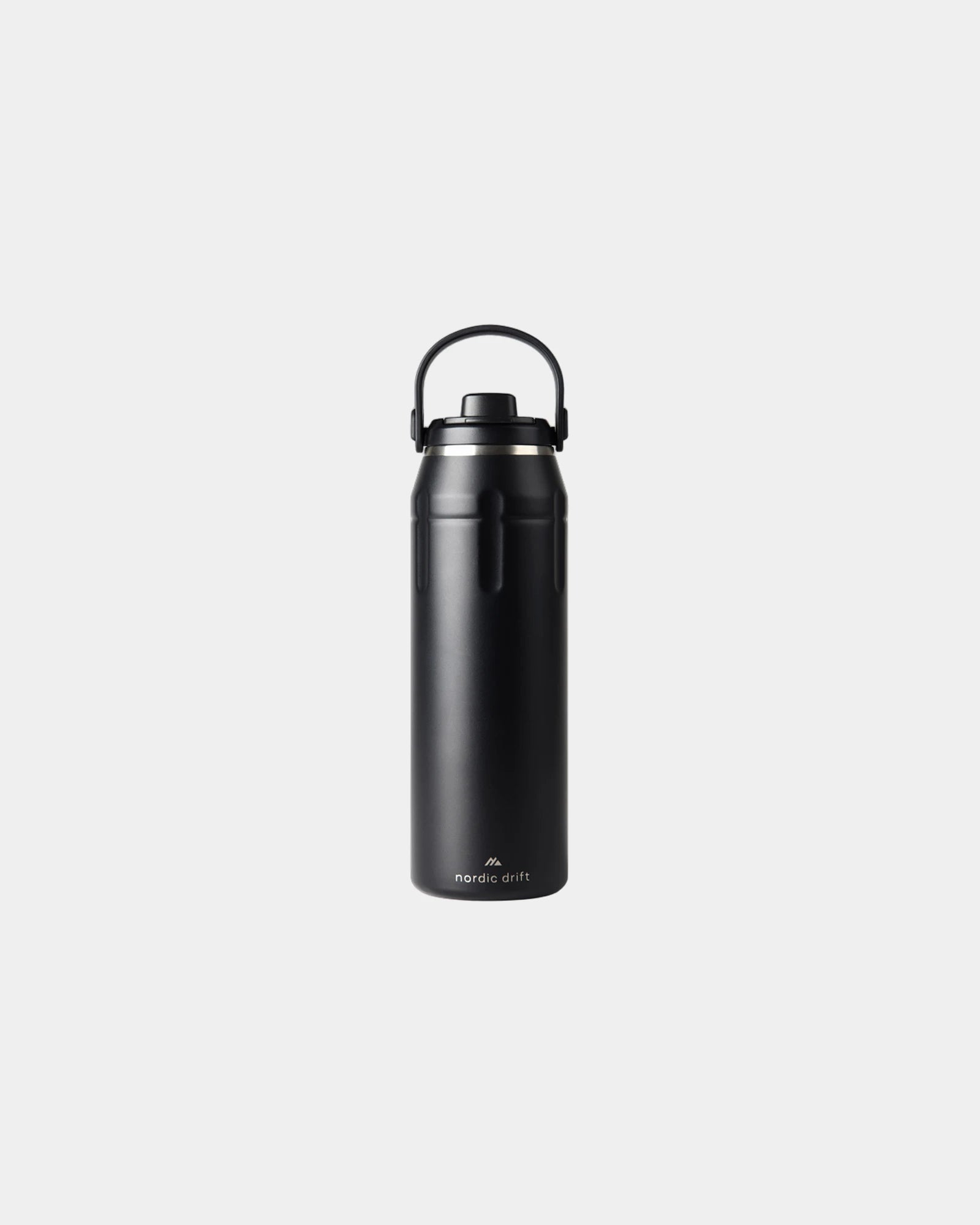 Isolierflasche recycelt Nordic Drift 940ml zum Personalisieren - Schwarz