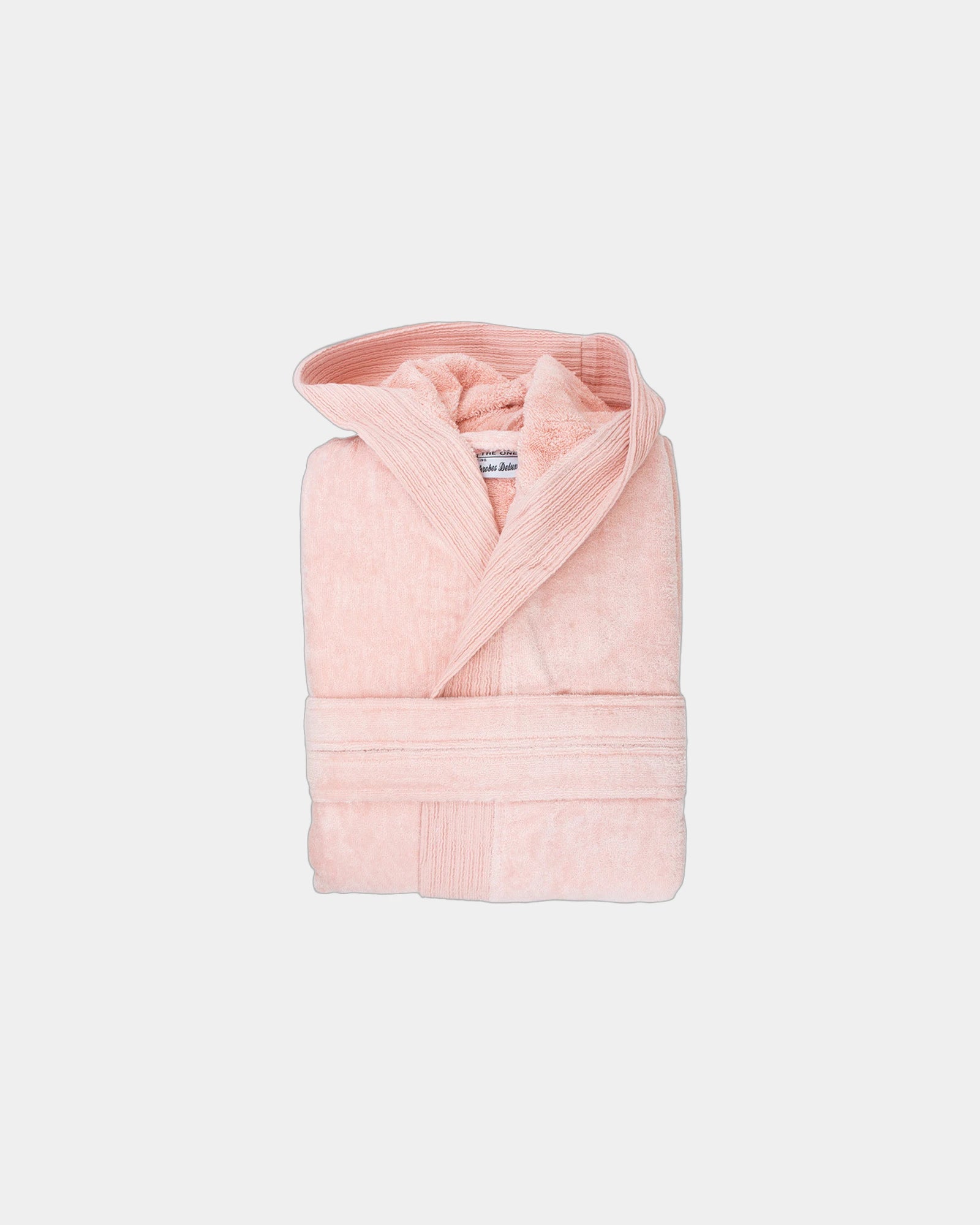 Bademantel mit Kapuze Baumwolle 450 g/m² zum Personalisieren - Lachs