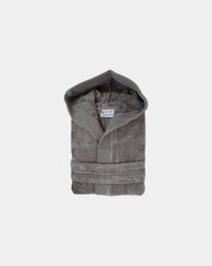 Bademantel mit Kapuze Baumwolle 450 g/m² zum Personalisieren - Taupe