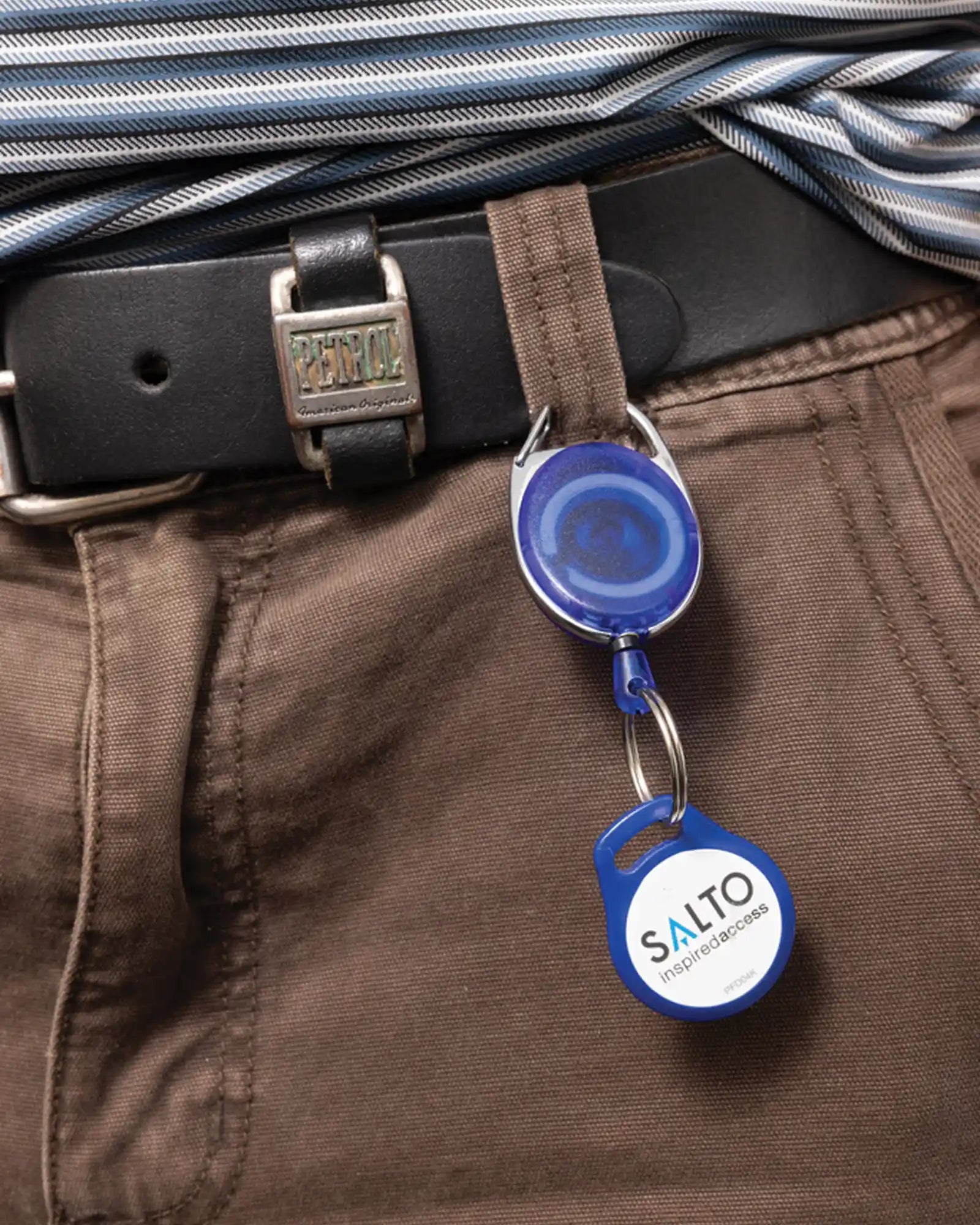 Schlüsselanhänger aus recyceltem ABS mit Clip zum Personalisieren - 7