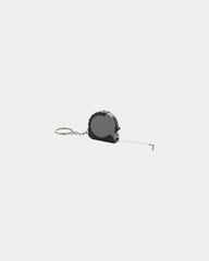 Schlüsselanhänger mit 1m Band aus recyceltem ABS zum Personalisieren - Grau
