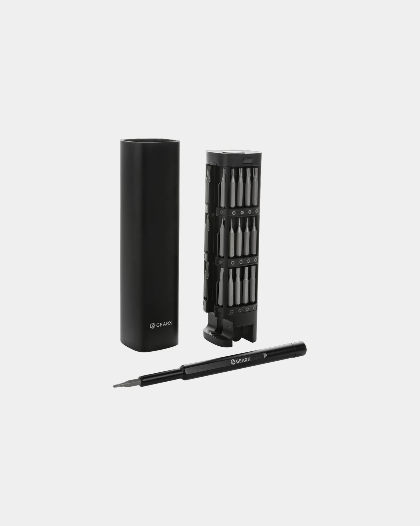 Set von 46 Schraubendrehern aus recyceltem Aluminium zum Personalisieren - Schwarz