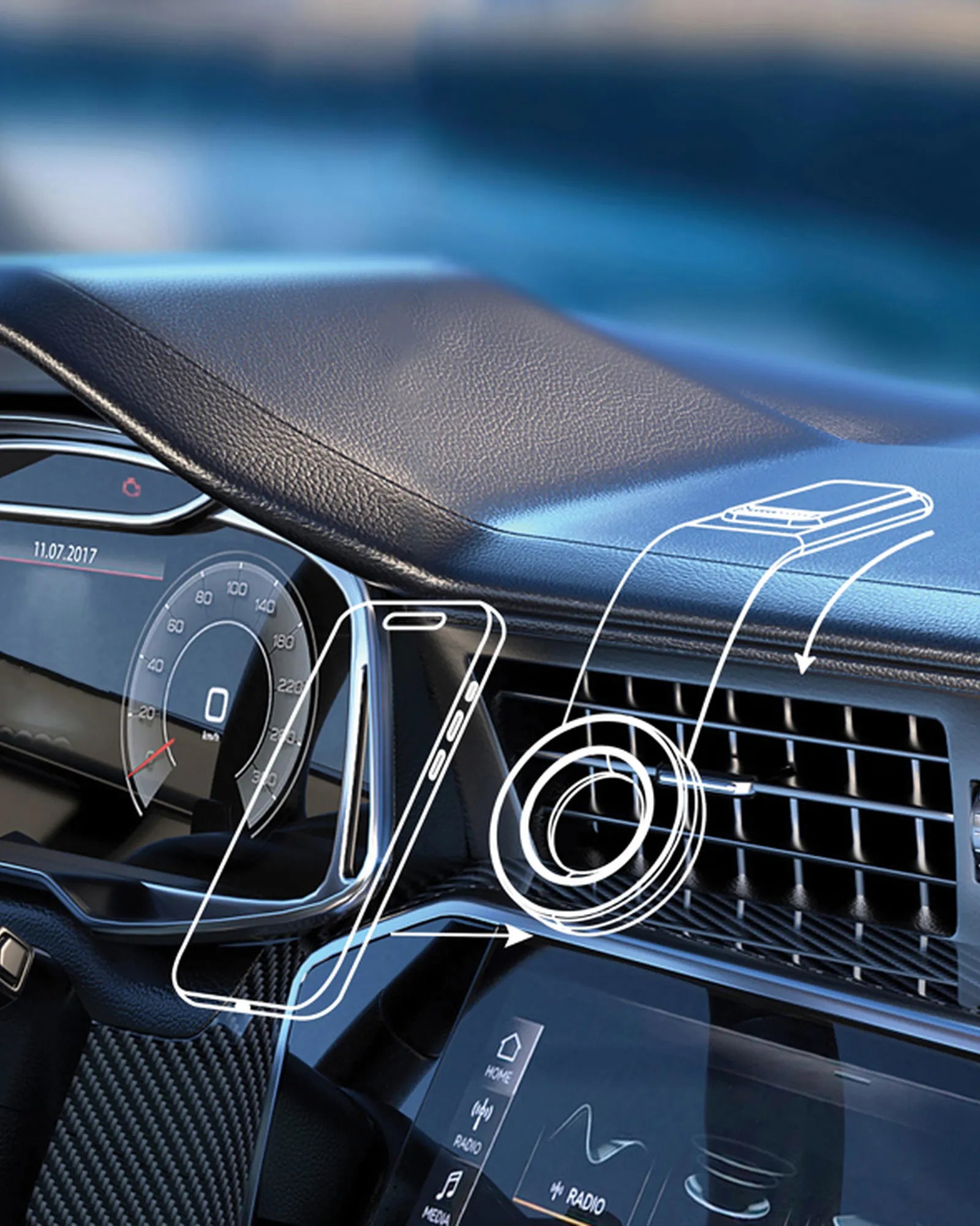 Magnetischer Handyhalter DriveGrip für Auto zum Personalisieren - 8