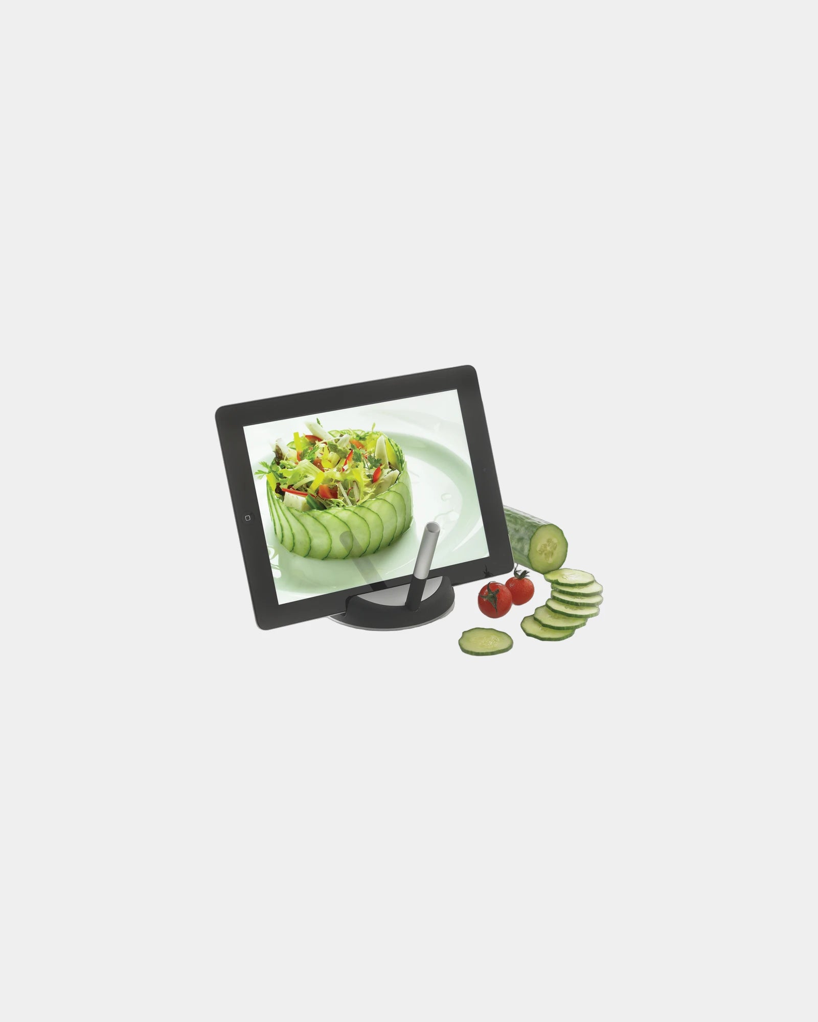 Tablet-Halter mit Stylus Chef zum Personalisieren - Schwarz