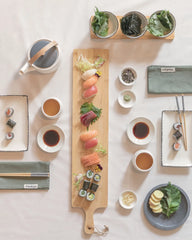Set aus 4 Servietten aus recycelter Baumwolle Ukiyo zum Personalisieren - 18