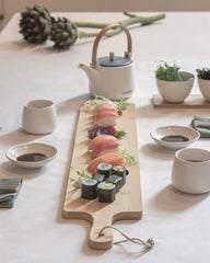 Set aus 4 Servietten aus recycelter Baumwolle Ukiyo zum Personalisieren - 19