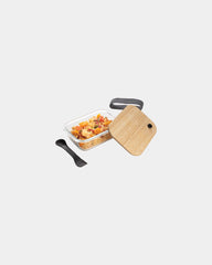 Lunchbox Glas mit Bambusdeckel zum Personalisieren - 1
