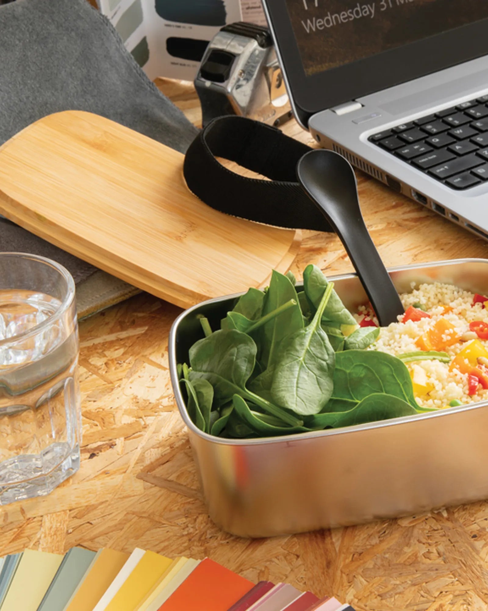 Lunchbox Edelstahl Bambusdeckel zum Personalisieren - 8