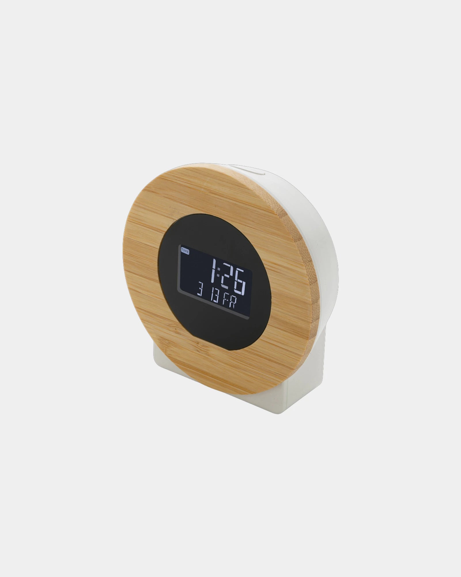 Büro-Uhr recycelt ABS FSC® Bambus zum Personalisieren - Braun