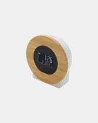 Büro-Uhr recycelt ABS FSC® Bambus zum Personalisieren - Braun