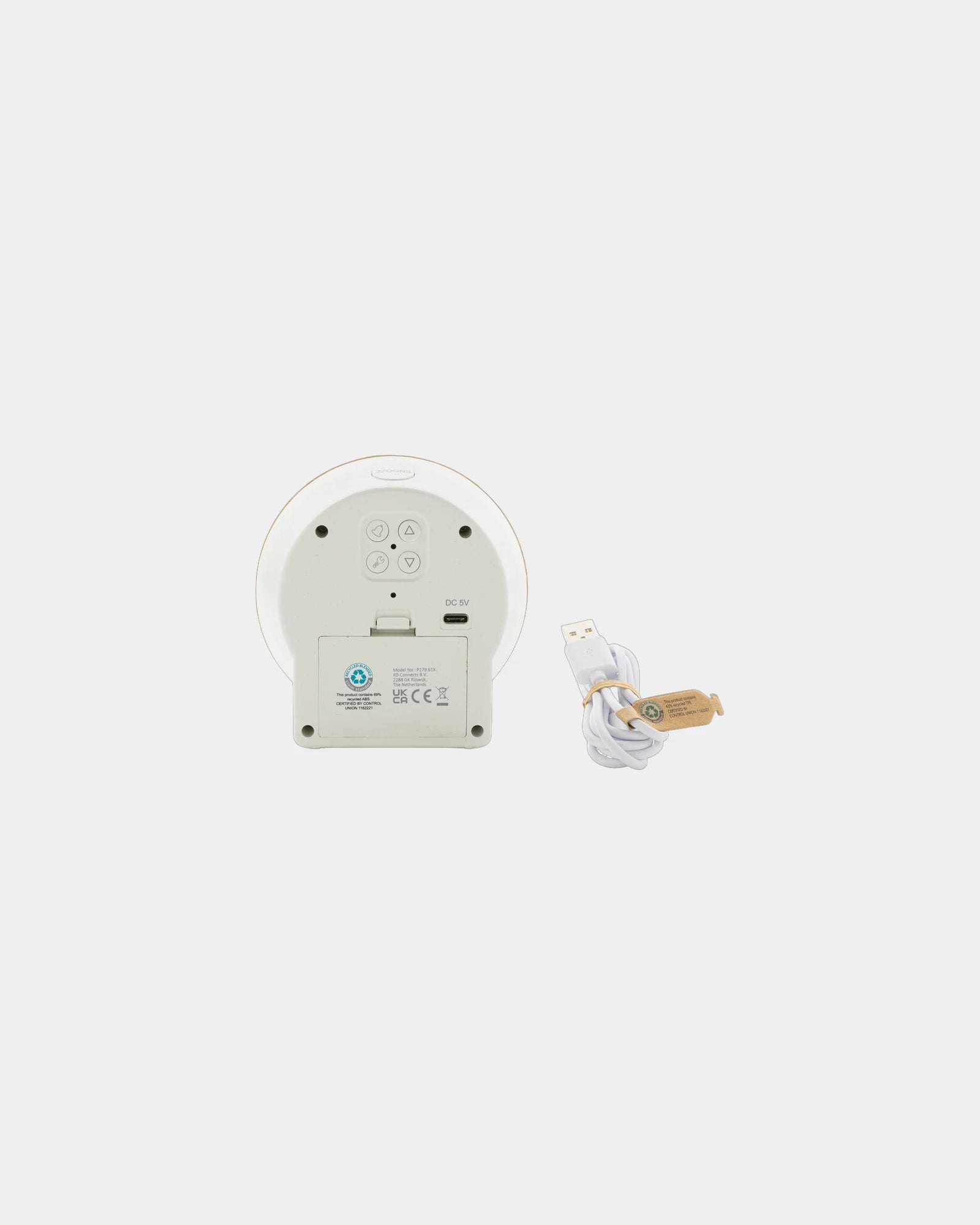 Büro-Uhr recycelt ABS FSC® Bambus zum Personalisieren - 2