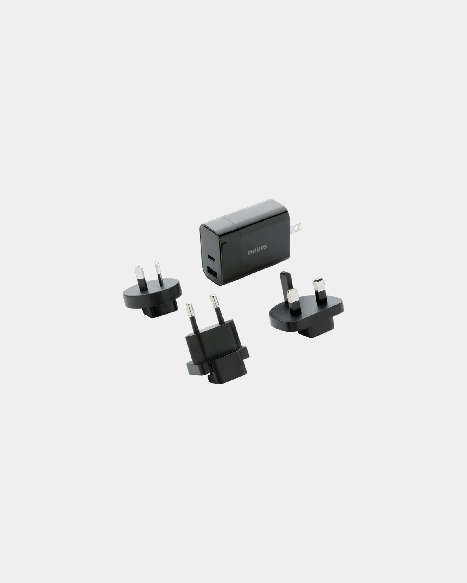 USB-Reiseladegerät 30W Philips zum Personalisieren - Schwarz