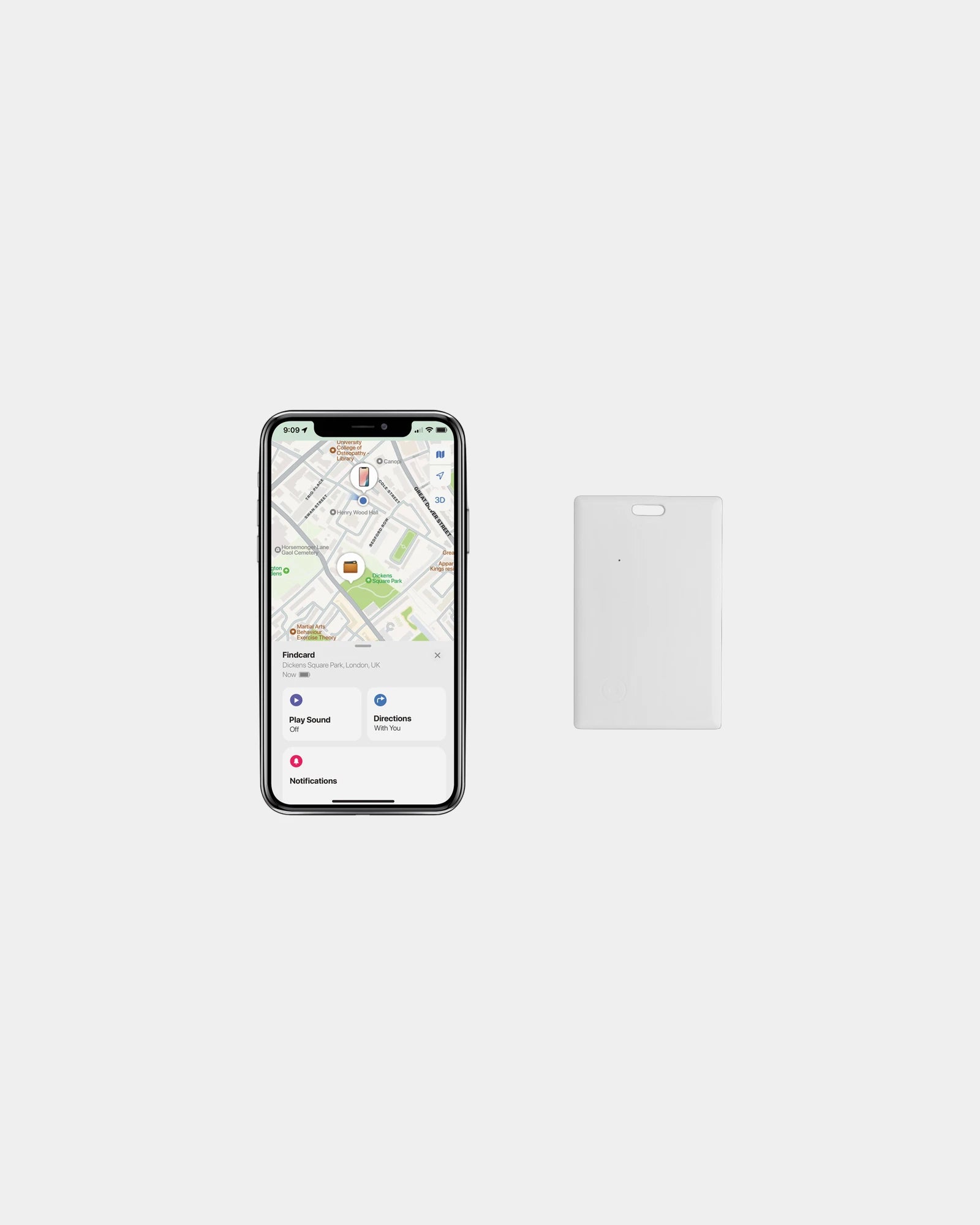Geolokalisierungskarte ABS recycelt Findcard zum Personalisieren - 1