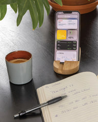Handy- und Tablet-Ständer Bambus zum Personalisieren - 5