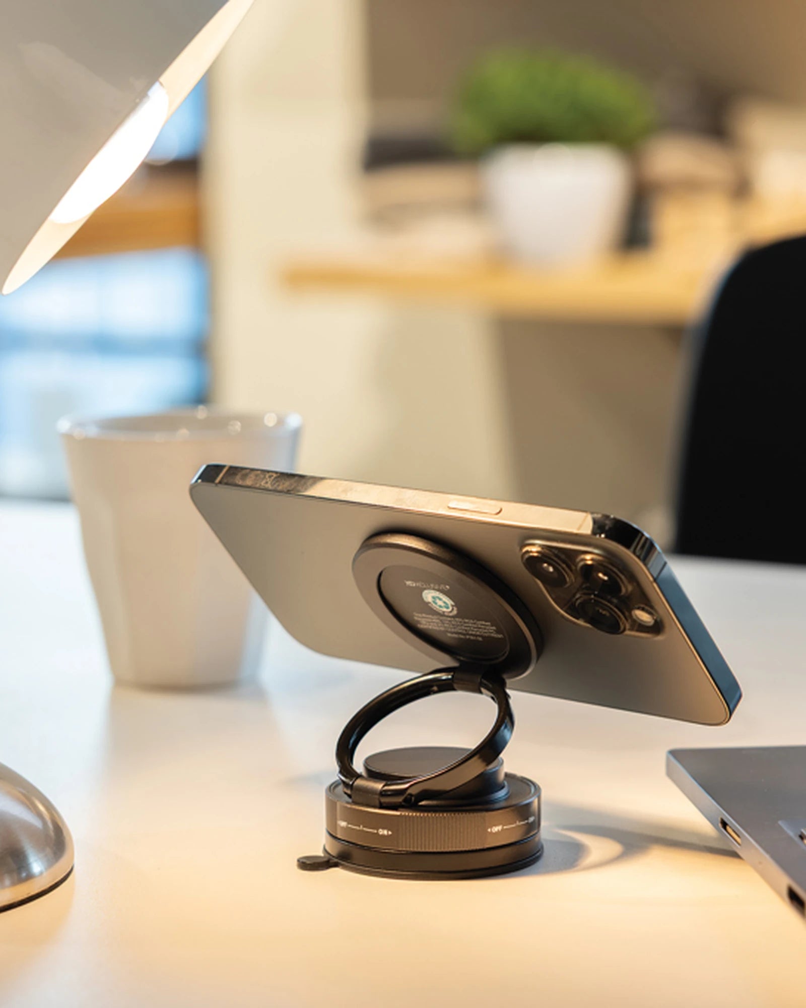 Telefonhalter 360° aus recyceltem Kunststoff zum Personalisieren - 5