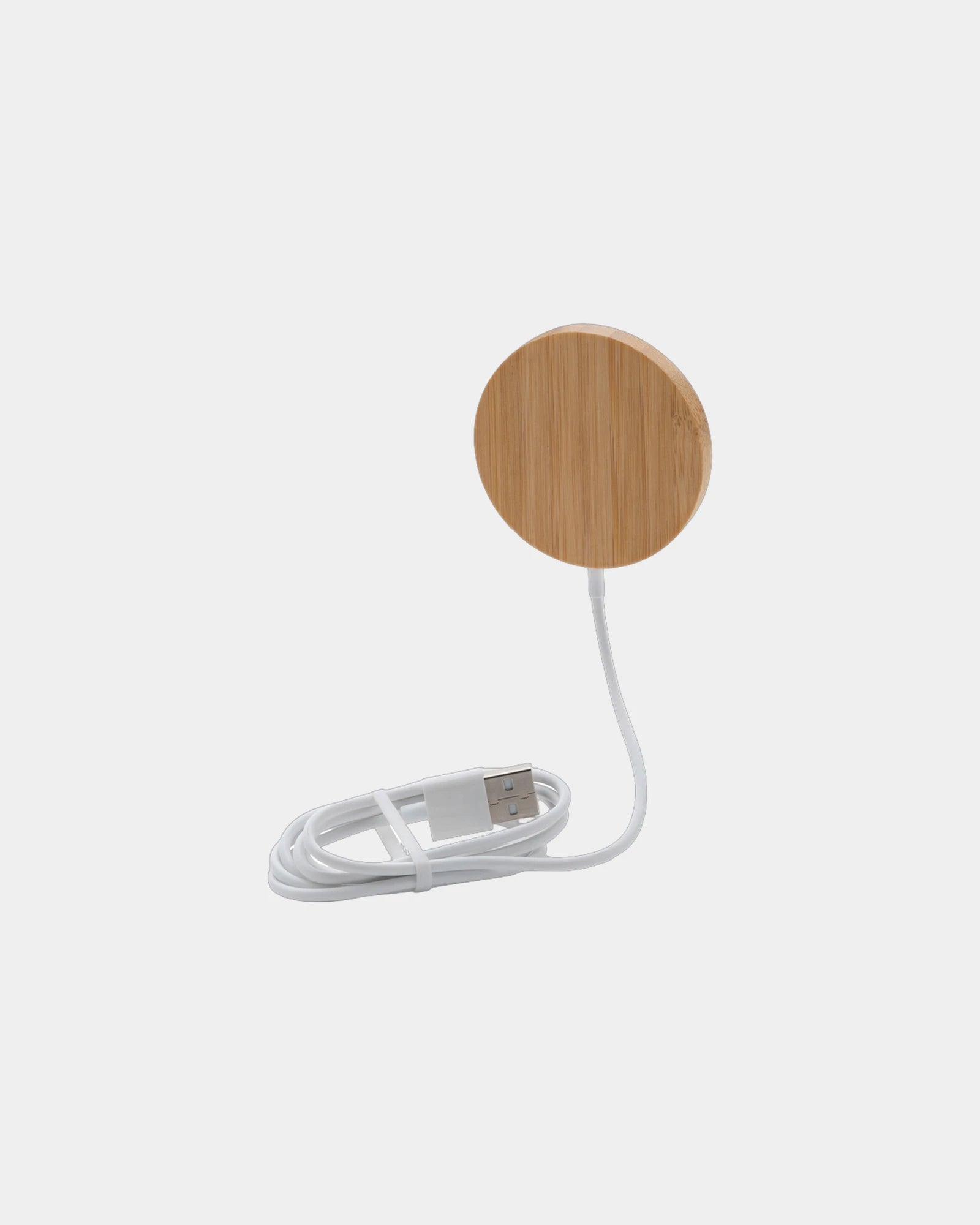 Bambus-Ladegerät 10W personalisierbar zum Personalisieren - Braun