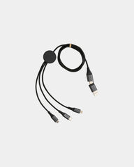Kabel 60W 120cm 6-in-1 aus recyceltem Aluminium zum Personalisieren - Grau