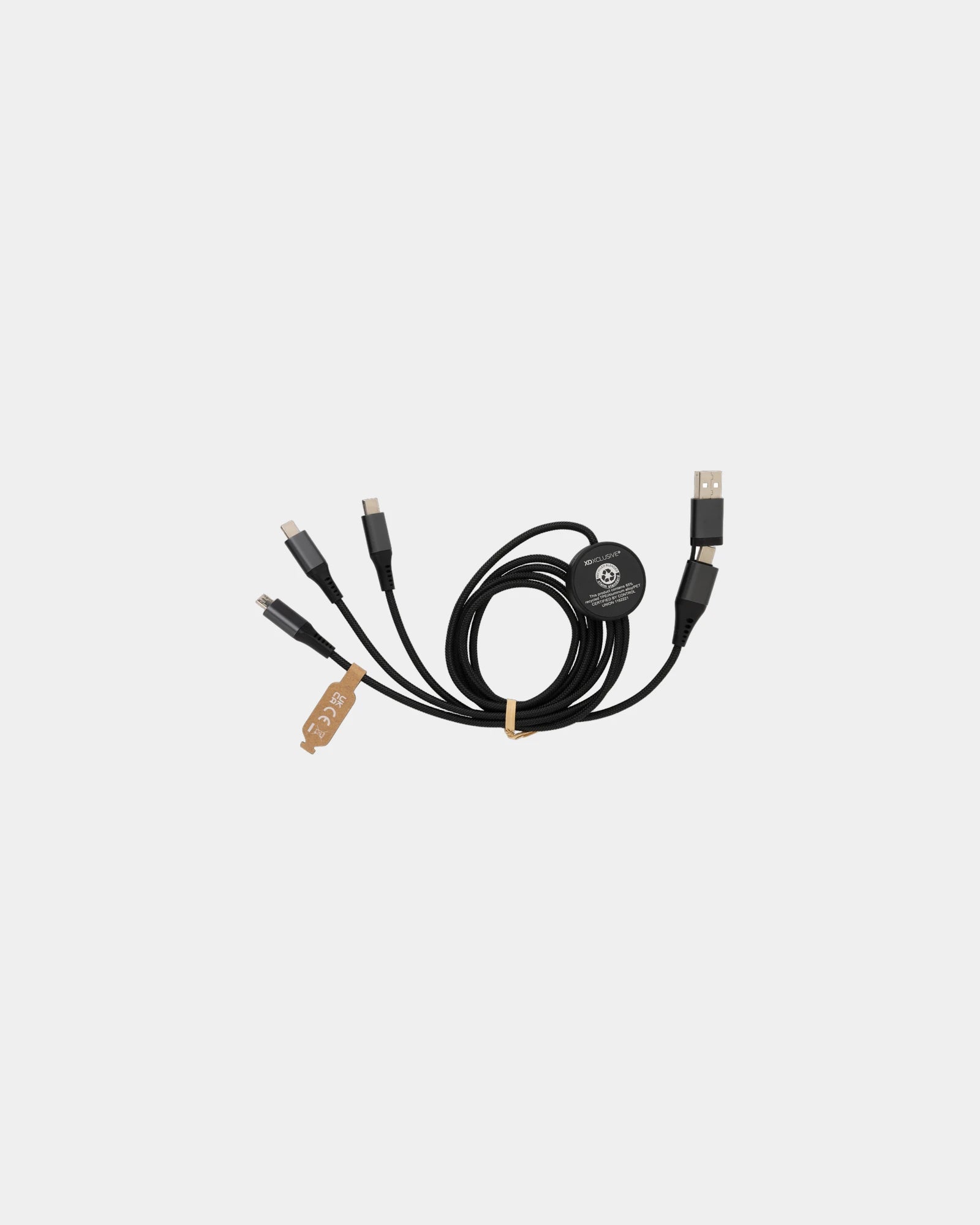 Kabel 60W 120cm 6-in-1 aus recyceltem Aluminium zum Personalisieren - 3