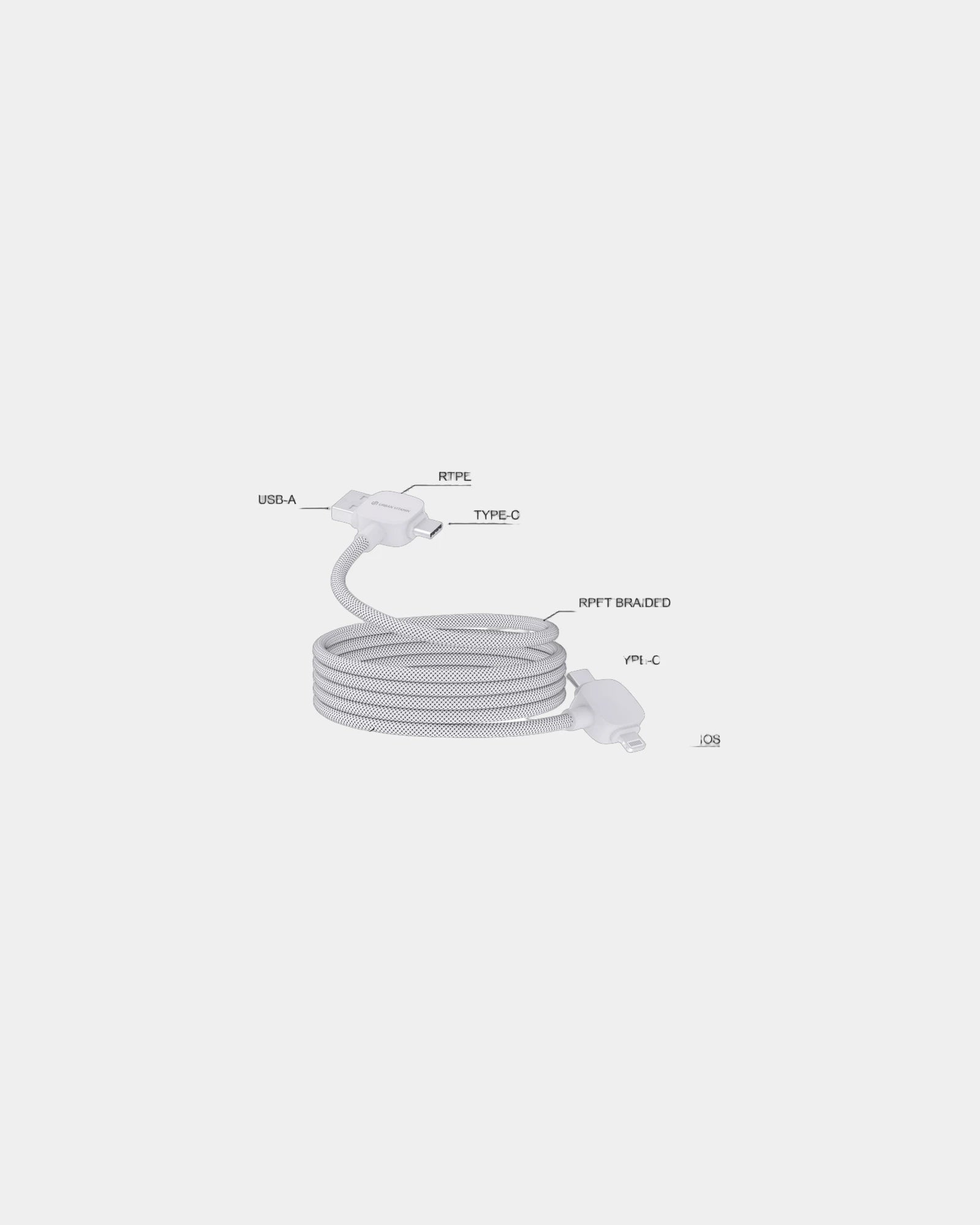 Kabel 65W TPE/PET recycelt Urban Vitamin Stockton zum Personalisieren - 9