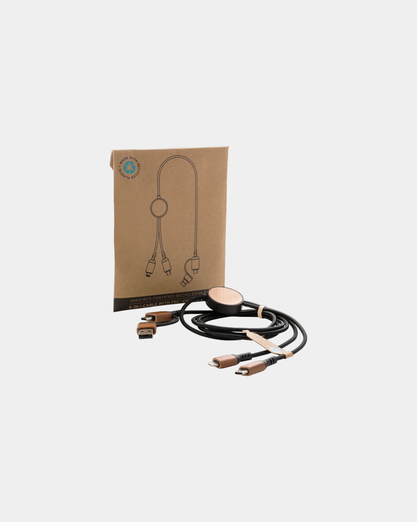Kabel 120 cm recycelt RCS Ohio zum Personalisieren - 1