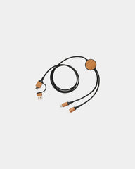 Kabel 120 cm recycelt RCS Ohio zum Personalisieren - Schwarz