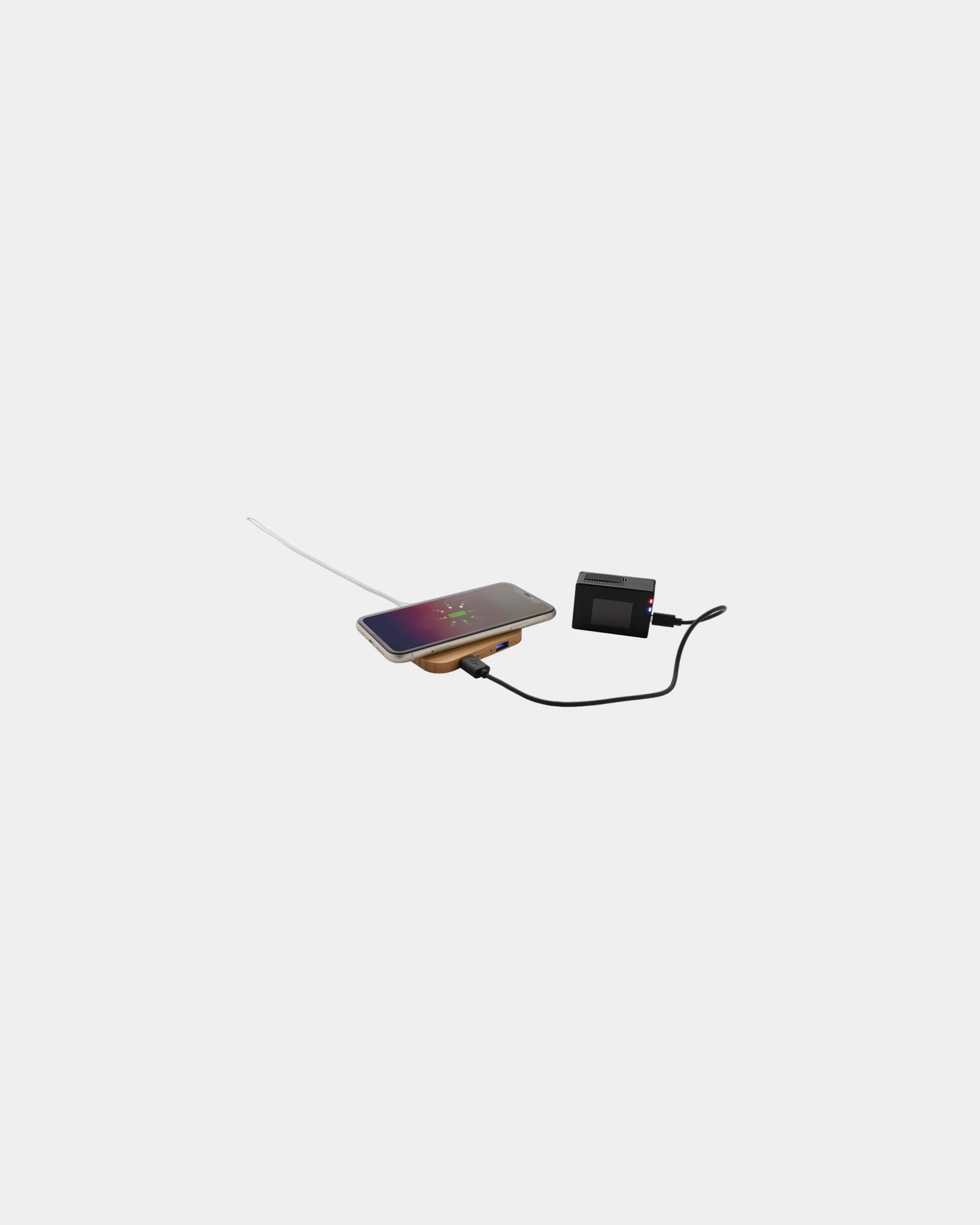 Ladegerät Bambus 5W USB zum Personalisieren - 3