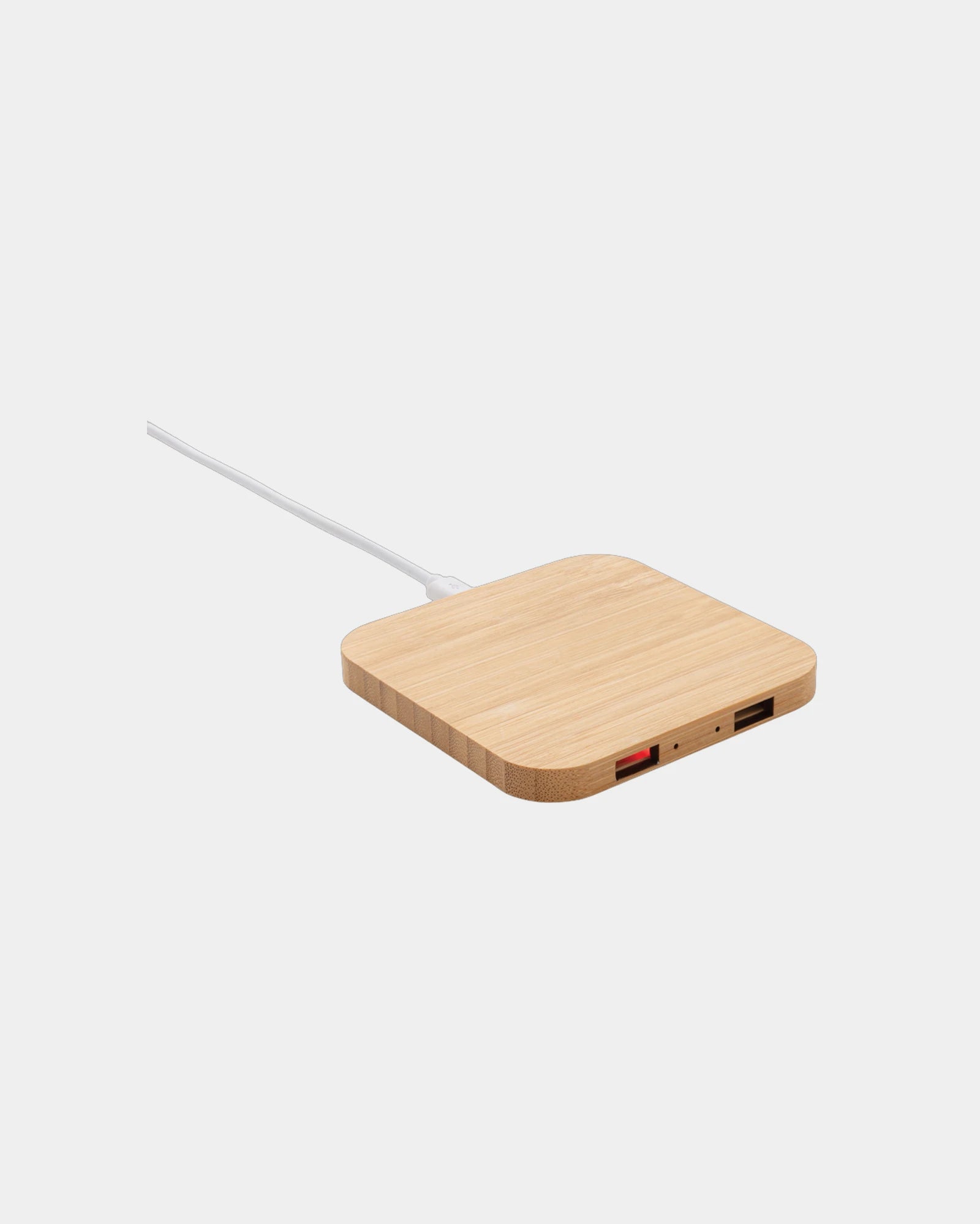 Ladegerät Bambus 5W USB zum Personalisieren - Braun
