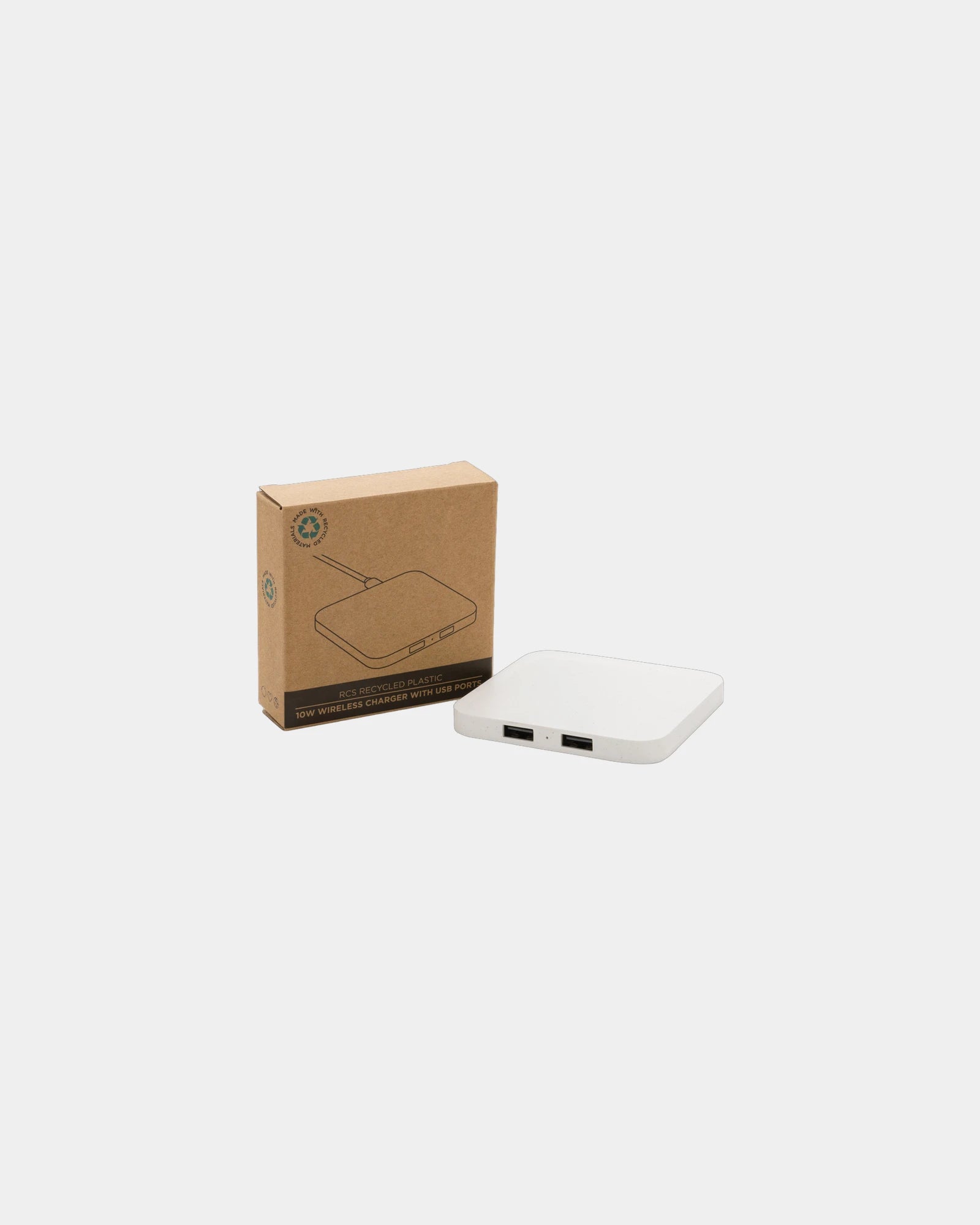 Ladegerät 10W USB aus recyceltem ABS zum Personalisieren - 2