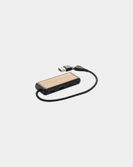 Hub USB ABS recycelt und Bambus zum Personalisieren - Schwarz