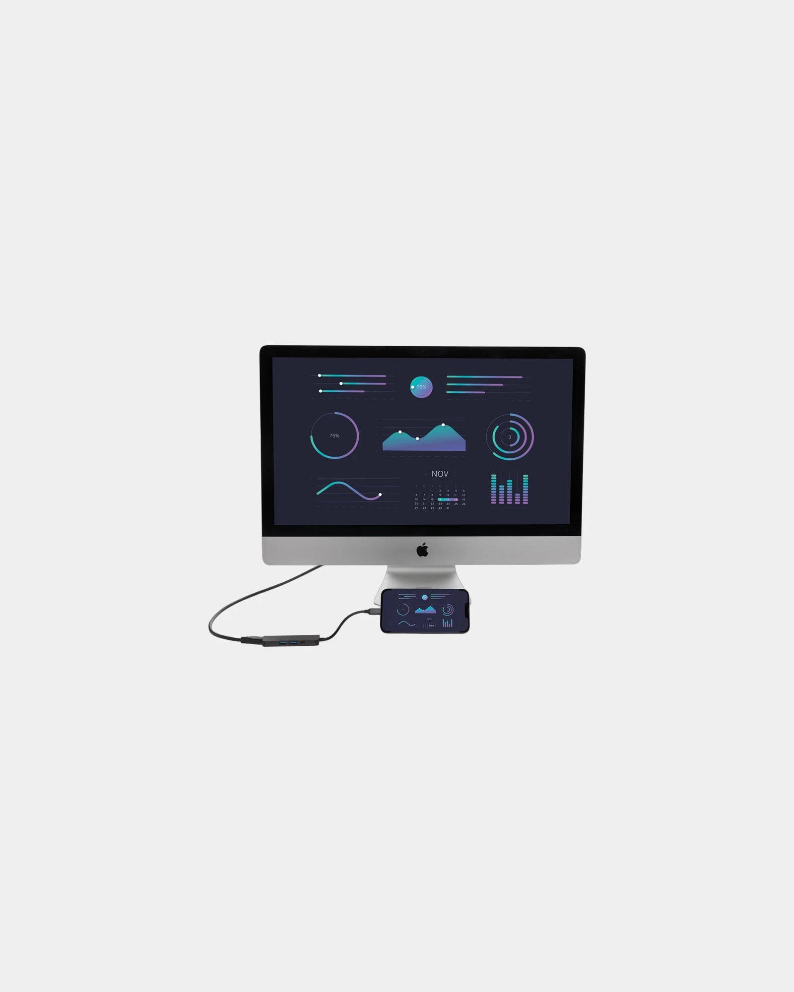 Hub Aluminium recycelt HDMI XD Xclusive zum Personalisieren - 4
