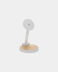 Ladegerät 15W magnetisch 2 in 1 zum Personalisieren - Weiß