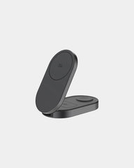 Ladegerät 25W kabellos faltbar 3-in-1 zum Personalisieren - Grau