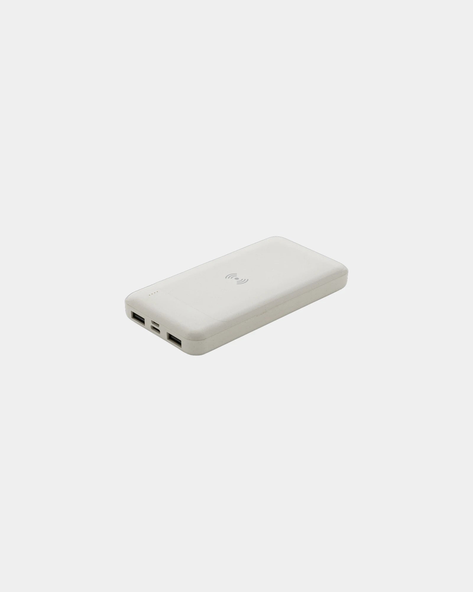 Powerbank 8000 mAh recycelt mit induktivem Laden zum Personalisieren - Weiß
